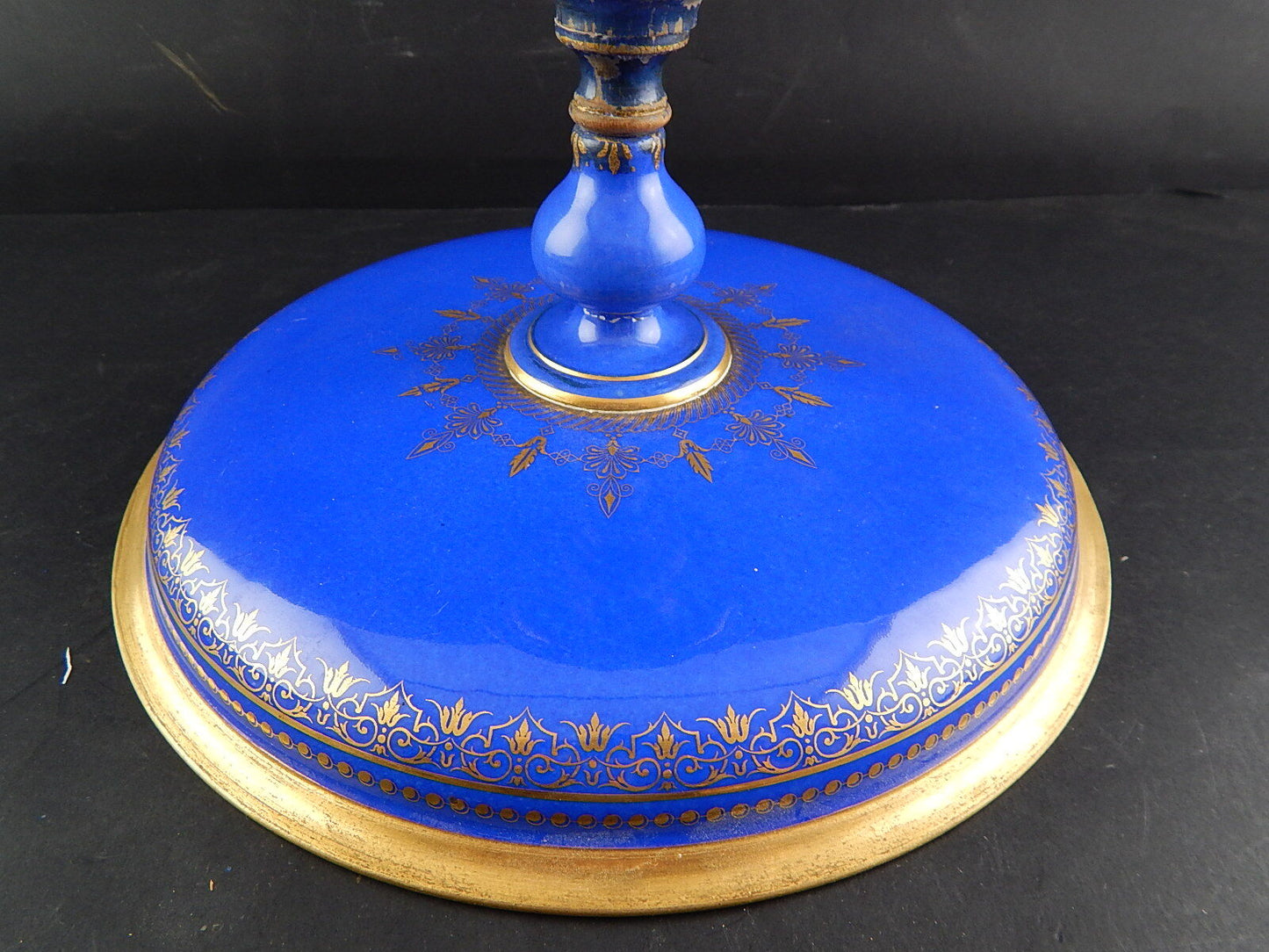 ANTICA 1866 ALZATA CENTROTAVOLA PORCELLANA MARCHIO SEVRES S.66 DECORO FARFALLA