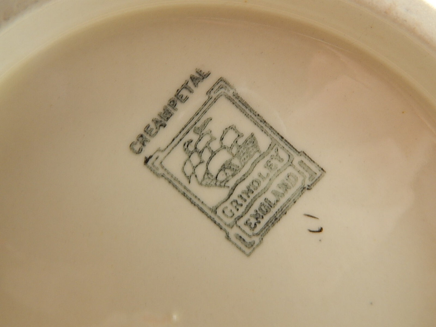 VINTAGE ZUPPIERA CENTROTAVOLA INGLESE GRINDLEY ENGLAND CREAMPETAL