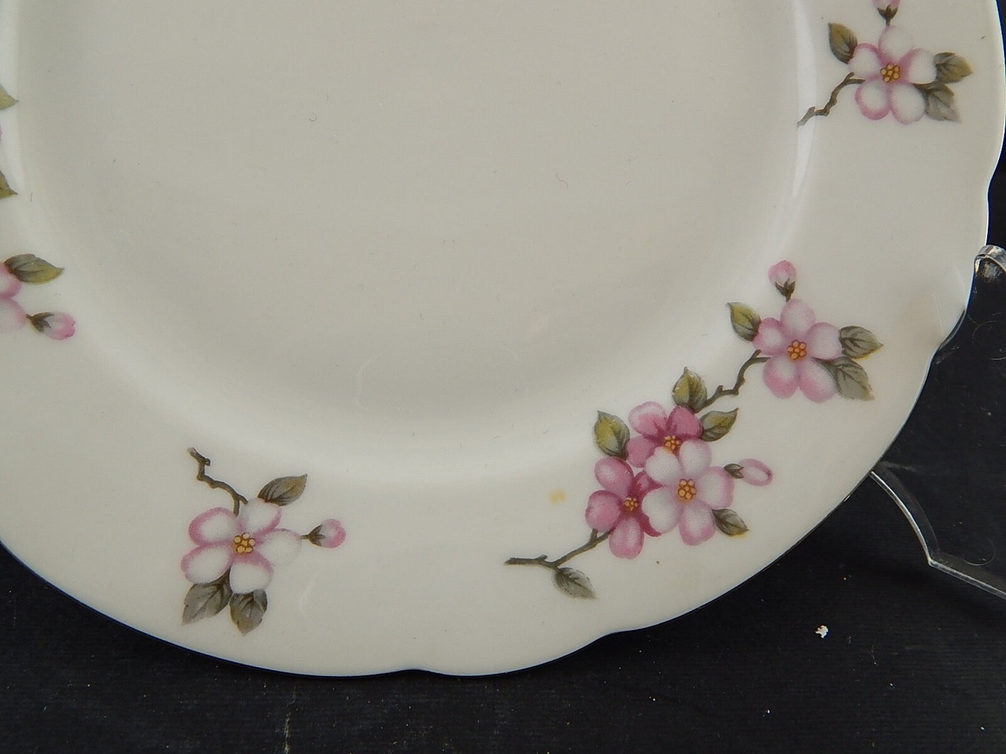 VINTAGE PIATTO DESSERT PORCELLANA SELTMANN WEIDEN BAVARIA FIORI DI PESCO