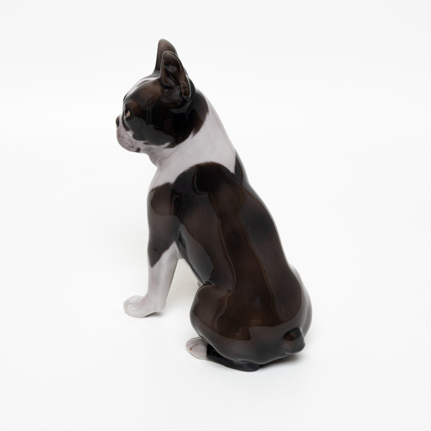 RARA STATUINA PORCELLANA ROYAL COPENHAGEN BING&GRONDAHL "Boston Terrier" 2330