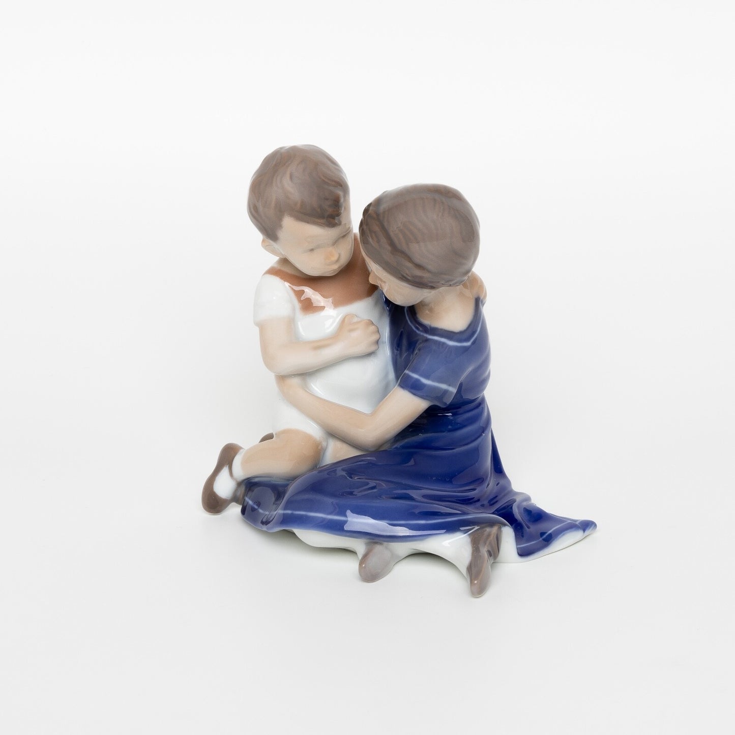 STATUINA PORCELLANA ROYAL COPENHAGEN BING&GRONDAHL "Fratello e Sorella" CM. 12