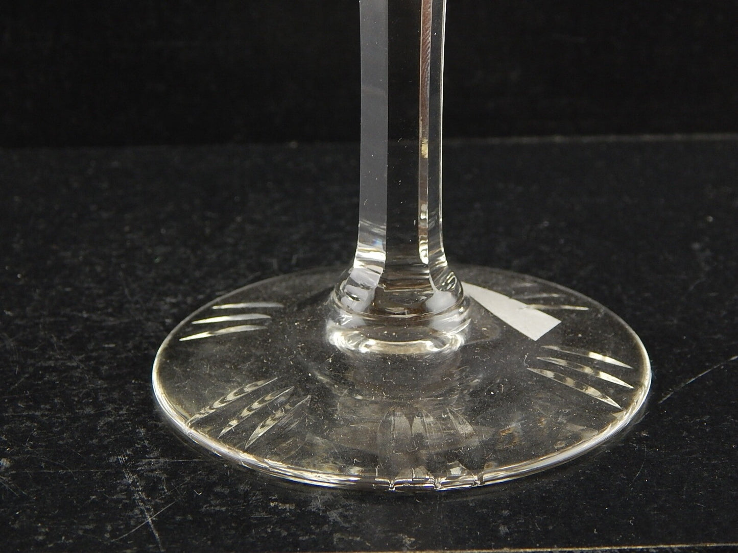 PREZIOSO VINTAGE BICCHIERE CALICE CRISTALLO BOEMIA MOLATO VIOLA