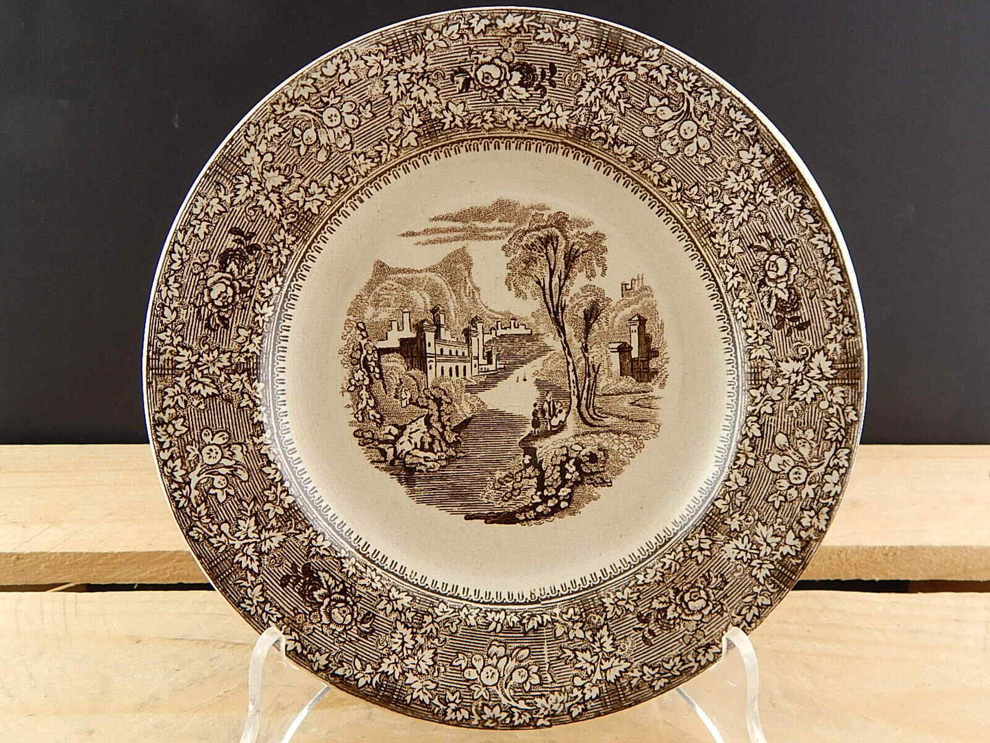 ANTICO 1800 PIATTO PORCELLANA CERAMICA PRIMAVESI & SONS SWANSEA NEWPORT & LONDON