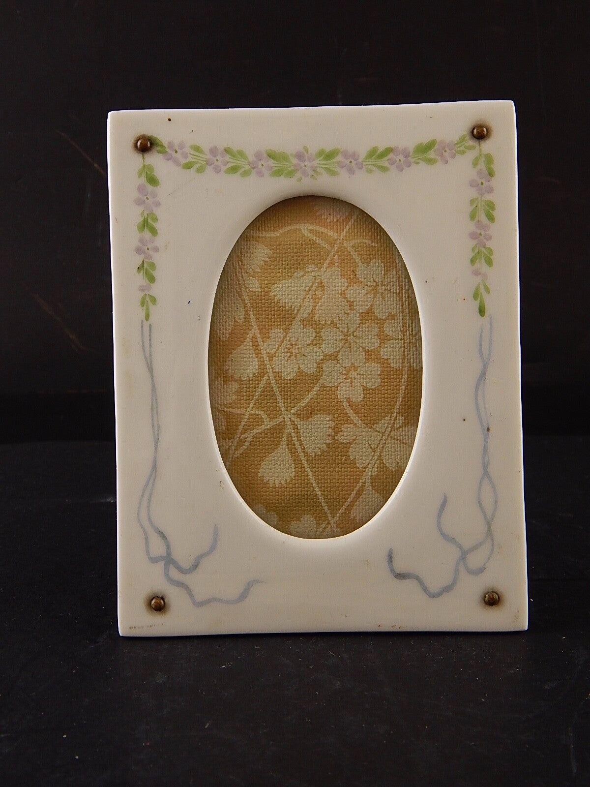 ANTICA PRIMO 900 LIBERTY CORNICE PORTA RITRATTO FOTO IN PORCELLANA