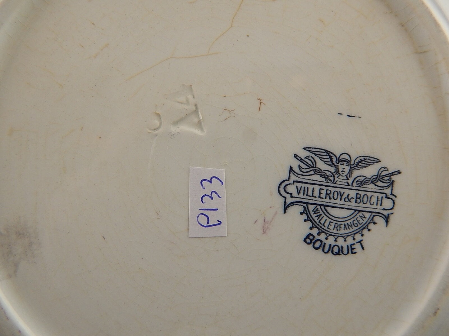 ANTICO ART NOUVEAU PIATTO PORCELLANA VILLEROY&BOCH FINE 1800 DECORO BOUQUET