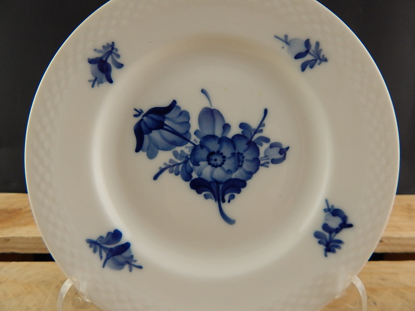 VINTAGE ROYAL COPENHAGEN PORCELLANA PIATTO CM 18 BLUE FLOWER DIPINTO MANO