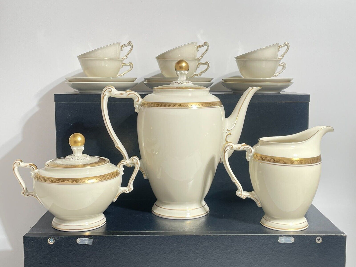 VINTAGE SERVIZIO CAFFÈ IMPERO PORCELLANA HEINRICH &CO SELB BAVARIA CHRISTINE