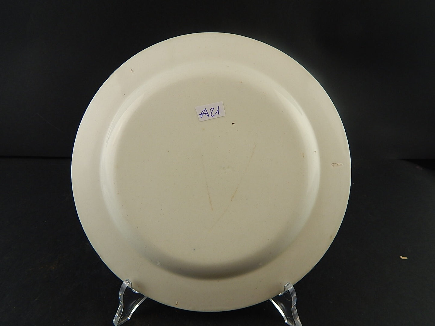 ANTICO PIATTO SEMI PORCELLANA RICHARD MILANO DECORO FERRARA META' 800 #A21