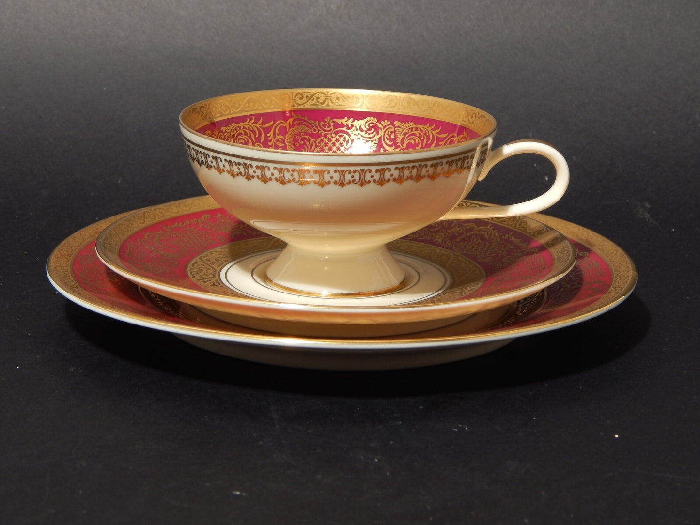 VINTAGE TRIO TAZZA DA TÈ ROSENTHAL THOMAS PREZIOSA PORCELLANA ANNI 50