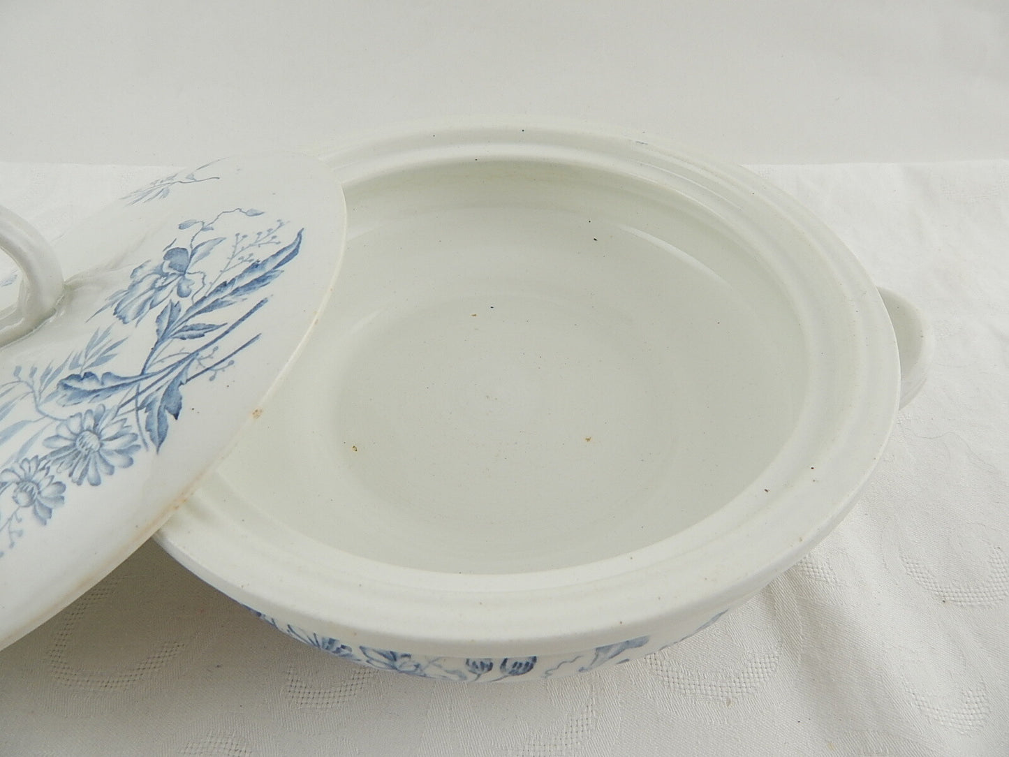 ANTICA IMPERIAL BONN GERMANY SECOLO XIX LEGUMIERA PORCELLANA CERAMICA COLLEZIONE