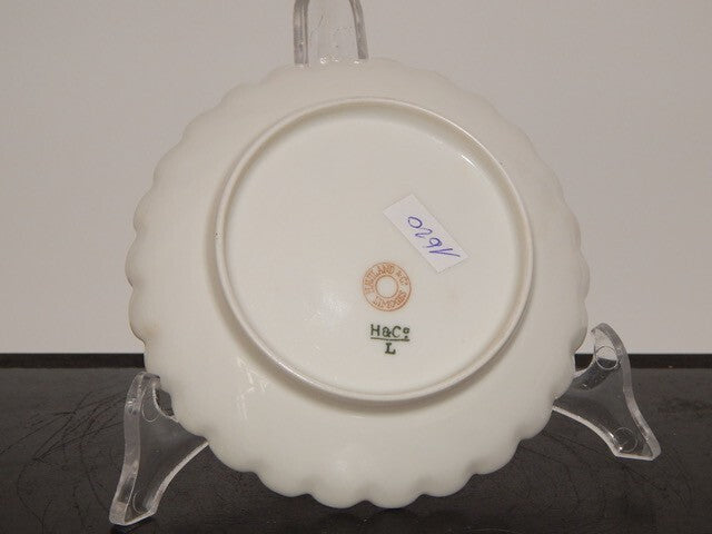 ANTICA ART NOUVEAU TAZZINA CAFFE' PORCELLANA HAVILAND & CO LIMOGES FIORI ROVO #