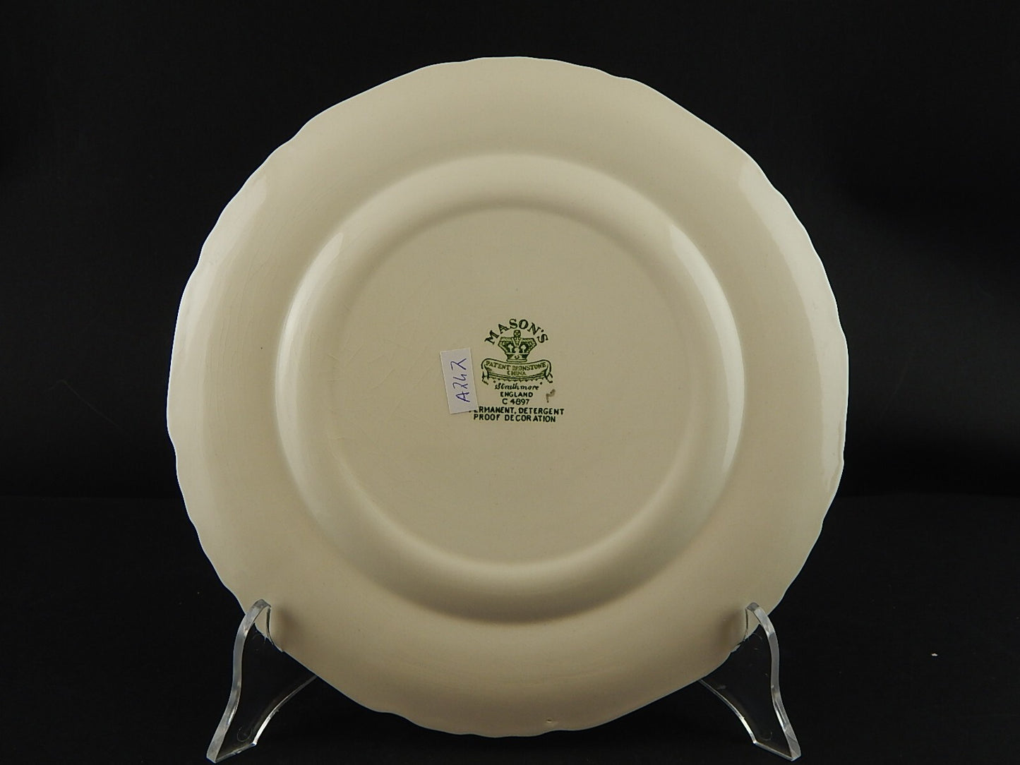 ANTICO SERVIZIO TAVOLA 12 PIATTI CERAMICA INGLESE MASON’S DECORO MANO STRATHMORE