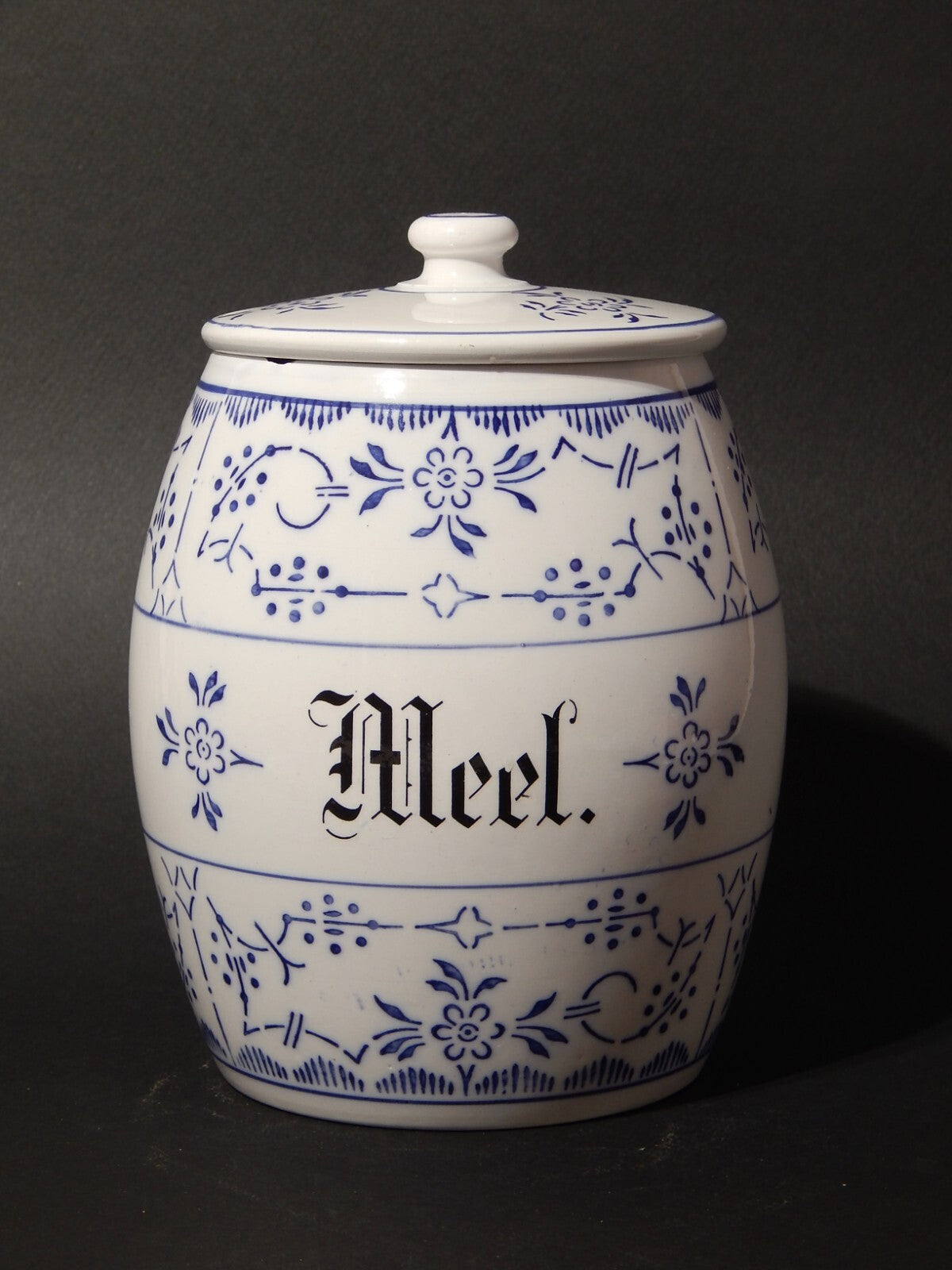 ANTICO RARO BARATTOLO MEEL FARINA PORCELLANA THEODOR PAETSCH FRANCOFORTE