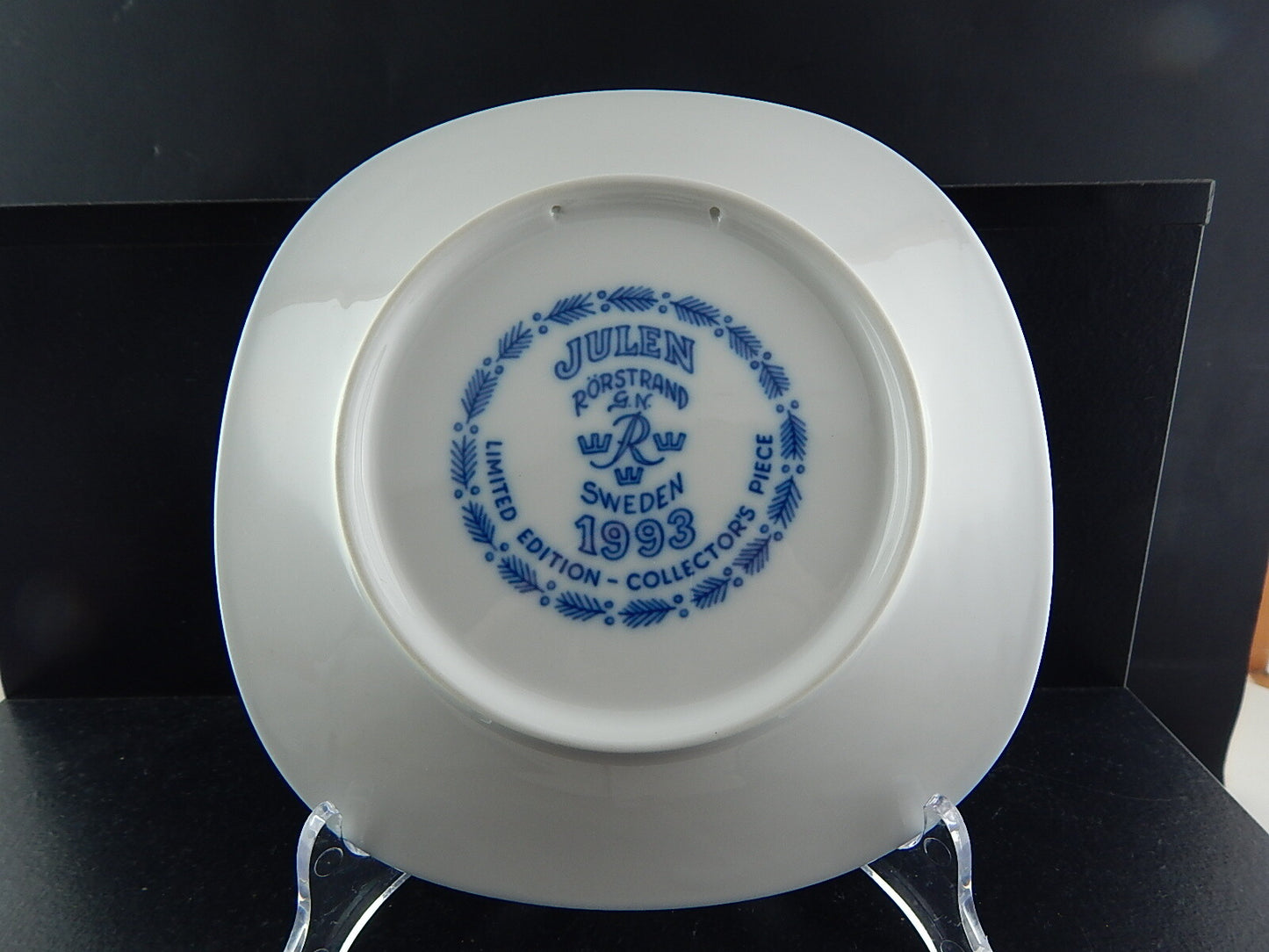 RORSTRAND PIATTO PORCELLANA NATALE 1993 PORCELAIN CHRISTMAS PLATE COLLEZIONE NEW