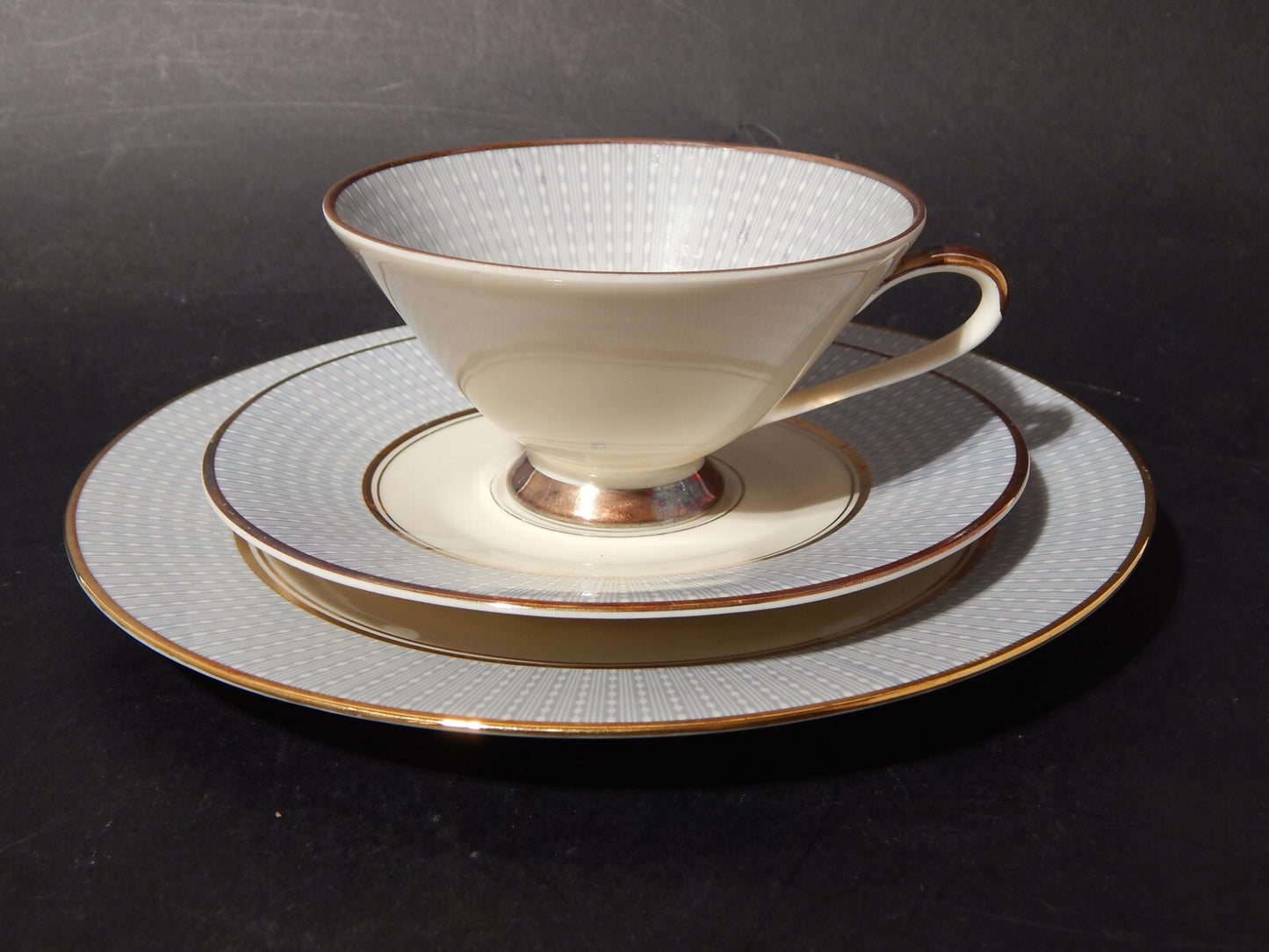 PREZIOSO RARO ART DECO TRIO TE' PORCELLANA ZEH SCHERZER BAVARIA DECORO A MANO