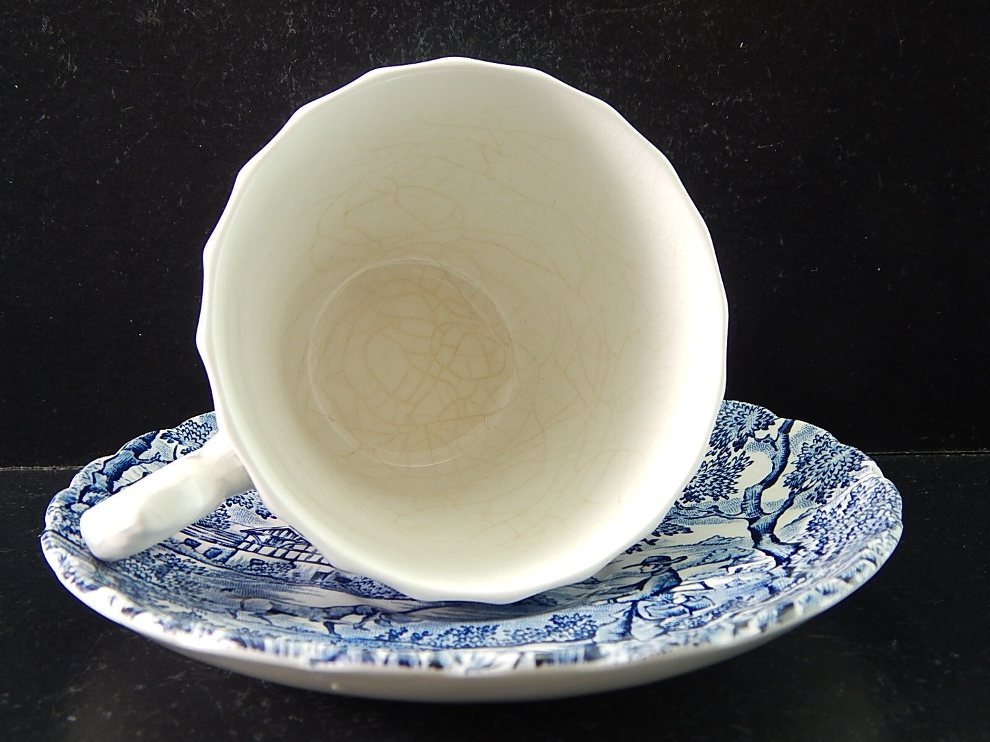 VINTAGE CERAMICA TAZZA TE' THE HUNTER MYOTT POTTERY ENGLAND IL CACCIATORE #2118