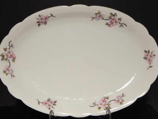 VINTAGE VASSOIO PORCELLANA SELTMANN WEIDEN BAVARIA FIORI DI PESCO MODELLO INKA #