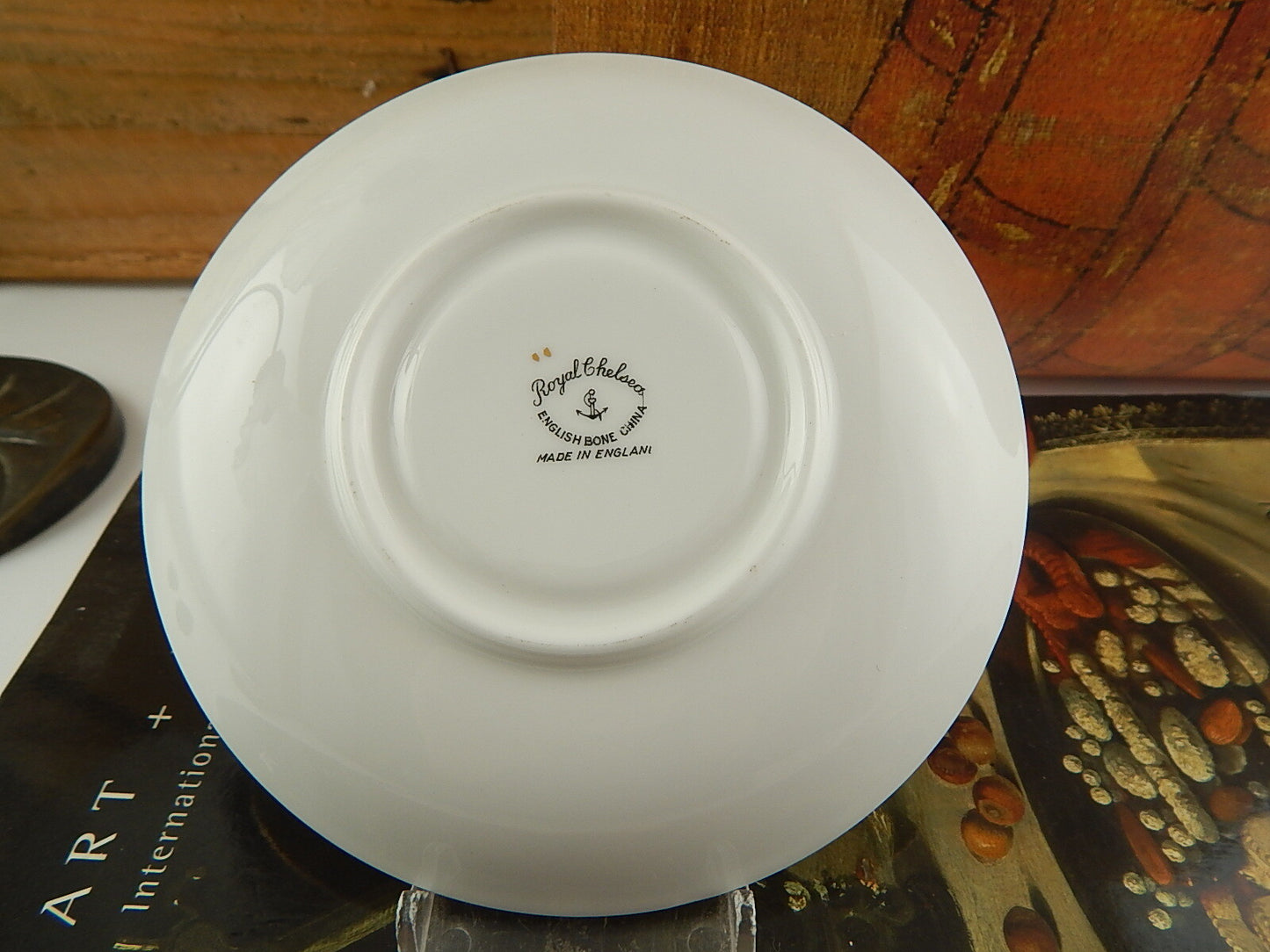 ANTICO RARO SET TAZZA TÈ PORCELLANA INGLESE ROYAL CHELSEA H. FENNELL PASTORALE