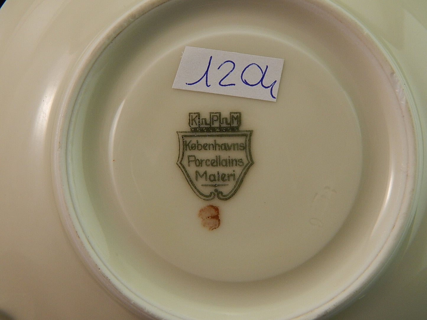 ANTICA TAZZA KPM COPENHAGEN PORCELLANA BOUQUET DI FIORI E ORO DEL 1924 #1204