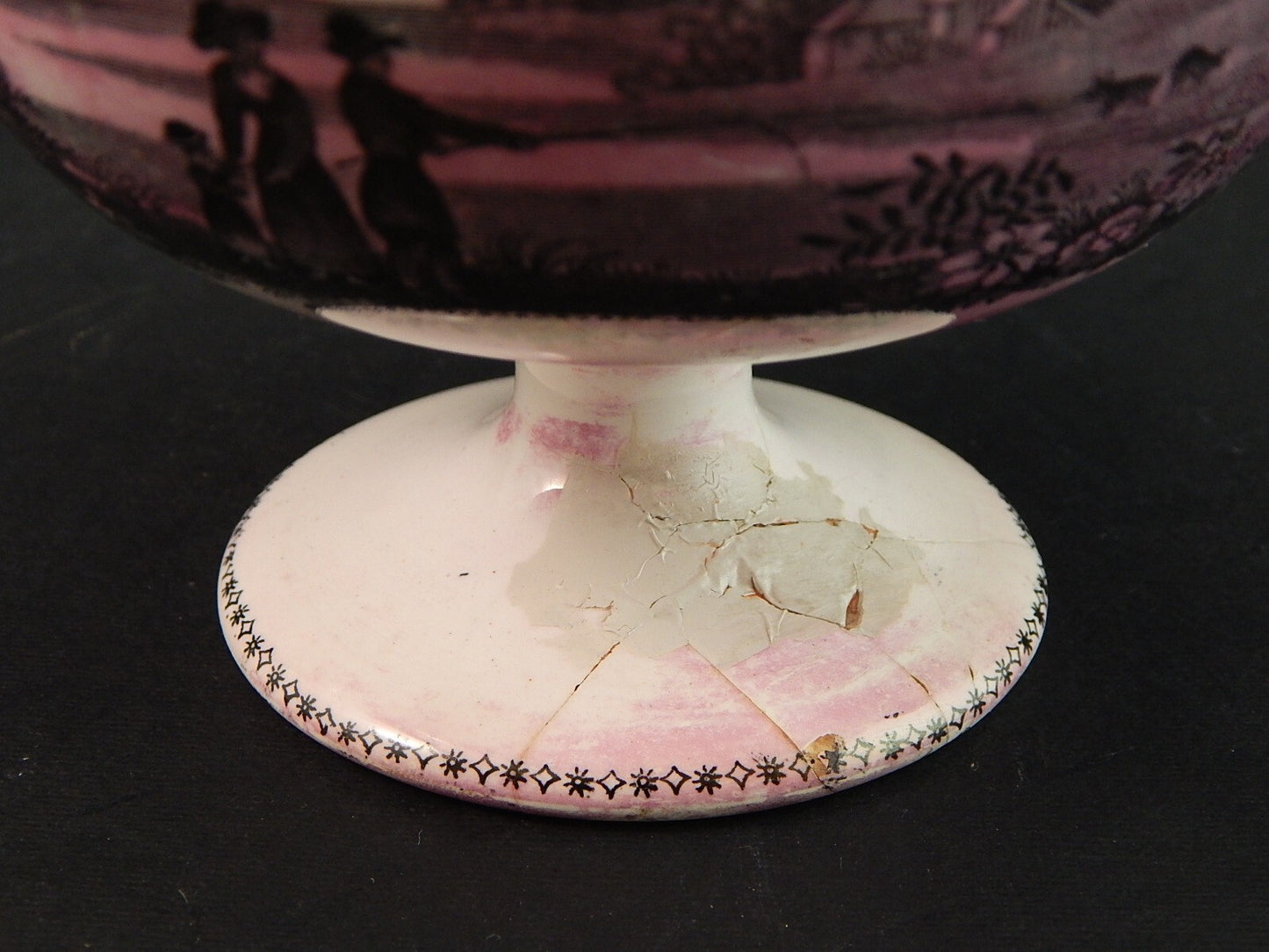 DAVENPORT 1830 DURHAM ANTICA CERAMICA ZUCCHERIERA PORTA DOLCI DANNEGGIATA