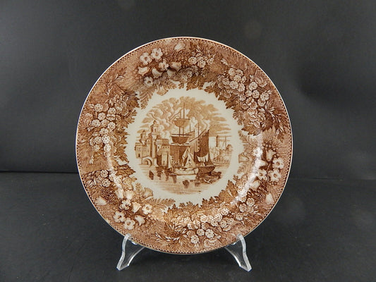 ANTICO PIATTO SEMI PORCELLANA RICHARD MILANO DECORO FERRARA META' 800 #9992