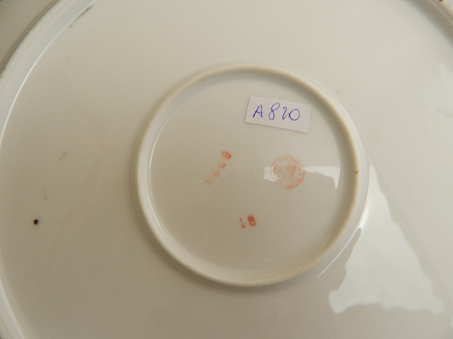 ANTICA VASSOIO ROTONDO PORCELLANA GINORI LIBERTY GHIRLANDE DI ROSE ORO ZECCHINO