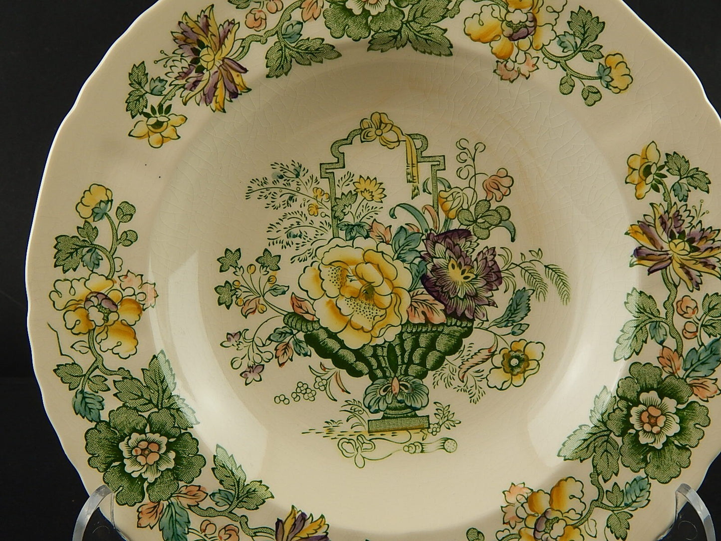 ANTICO SERVIZIO TAVOLA 12 PIATTI CERAMICA INGLESE MASON’S DECORO MANO STRATHMORE