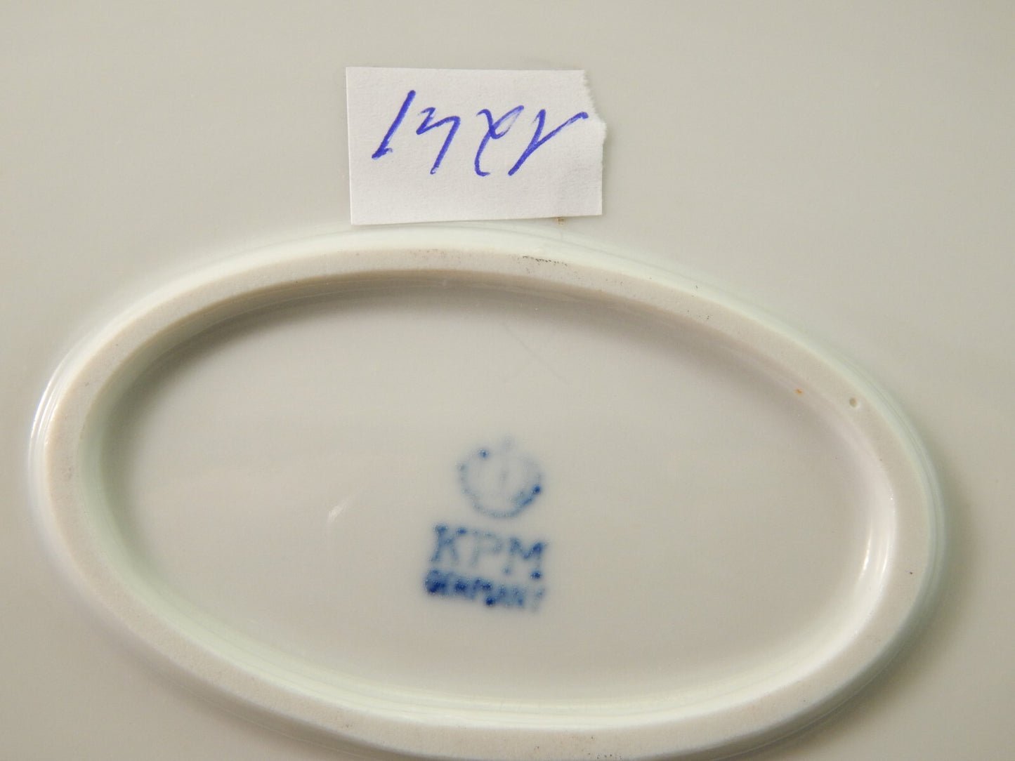 ANTICO 1926 ART DECO PREZIOSO VASSOIO OVALE PORCELLANA KPM ROSENTHAL DIFETTO