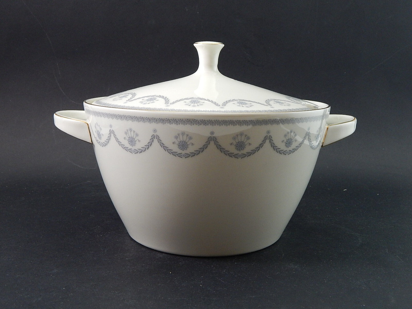 VINTAGE ZUPPIERA CENTROTAVOLA PORCELLANA AVORIO KRAUTHEIM BAVARIA STILE IMPERO