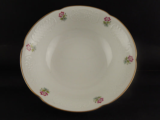 VINTAGE RICHARD GINORI INSALATIERA TERRINA PORCELLANA DECORO ROSA CANINA