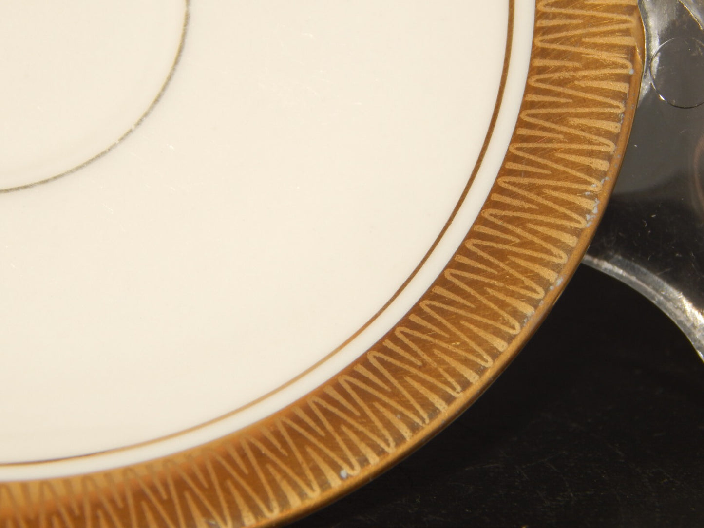 ANTICA ART DECO TAZZINA CAFFE' PORCELLANA COLOR CREMA ORO VOHENSTRAUSS BAVARIA