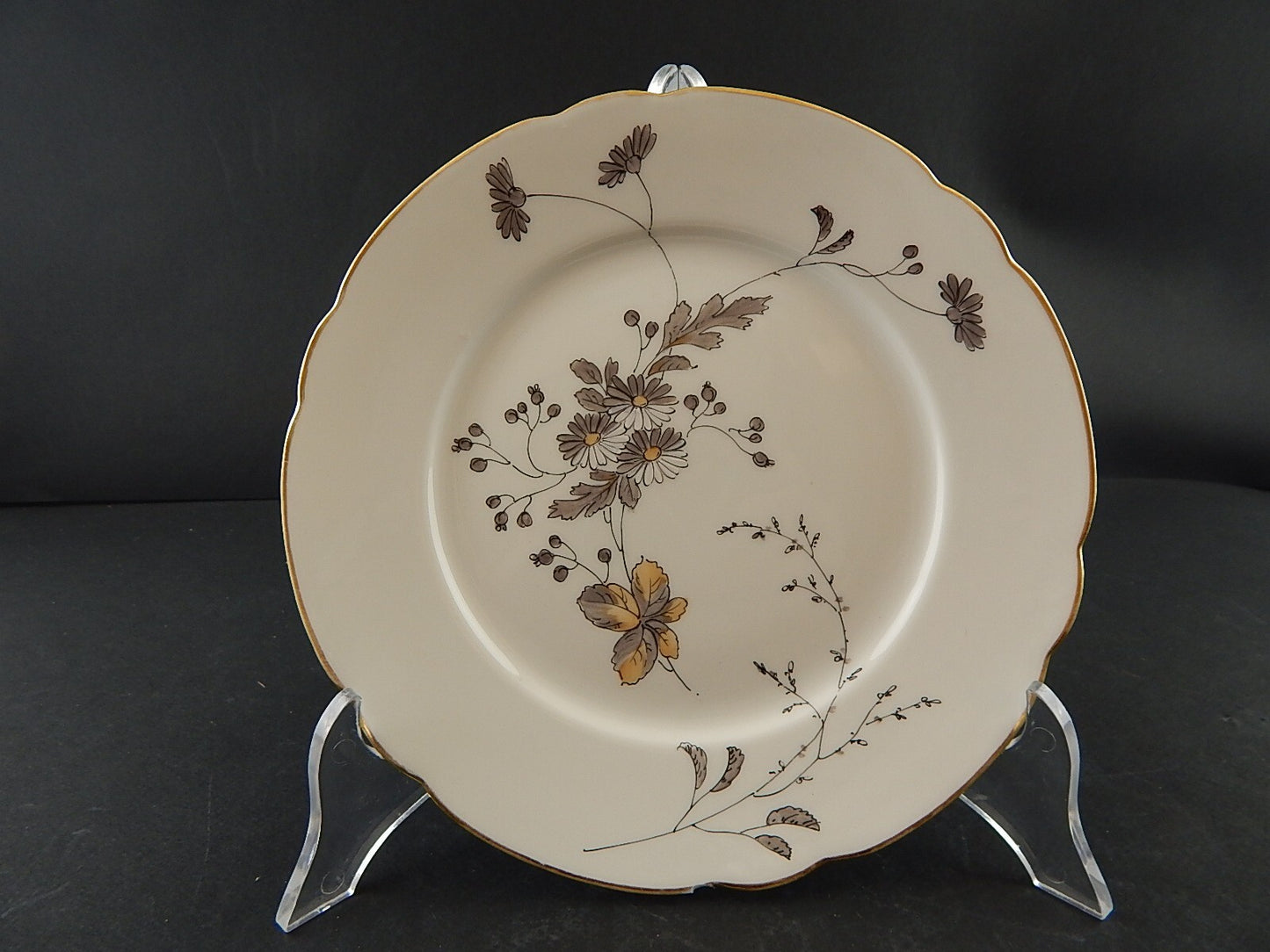 ANTICO PIATTO PORCELLANA GINORI DOCCIA DEL 1926 DECORATO A MANO DIFETTO