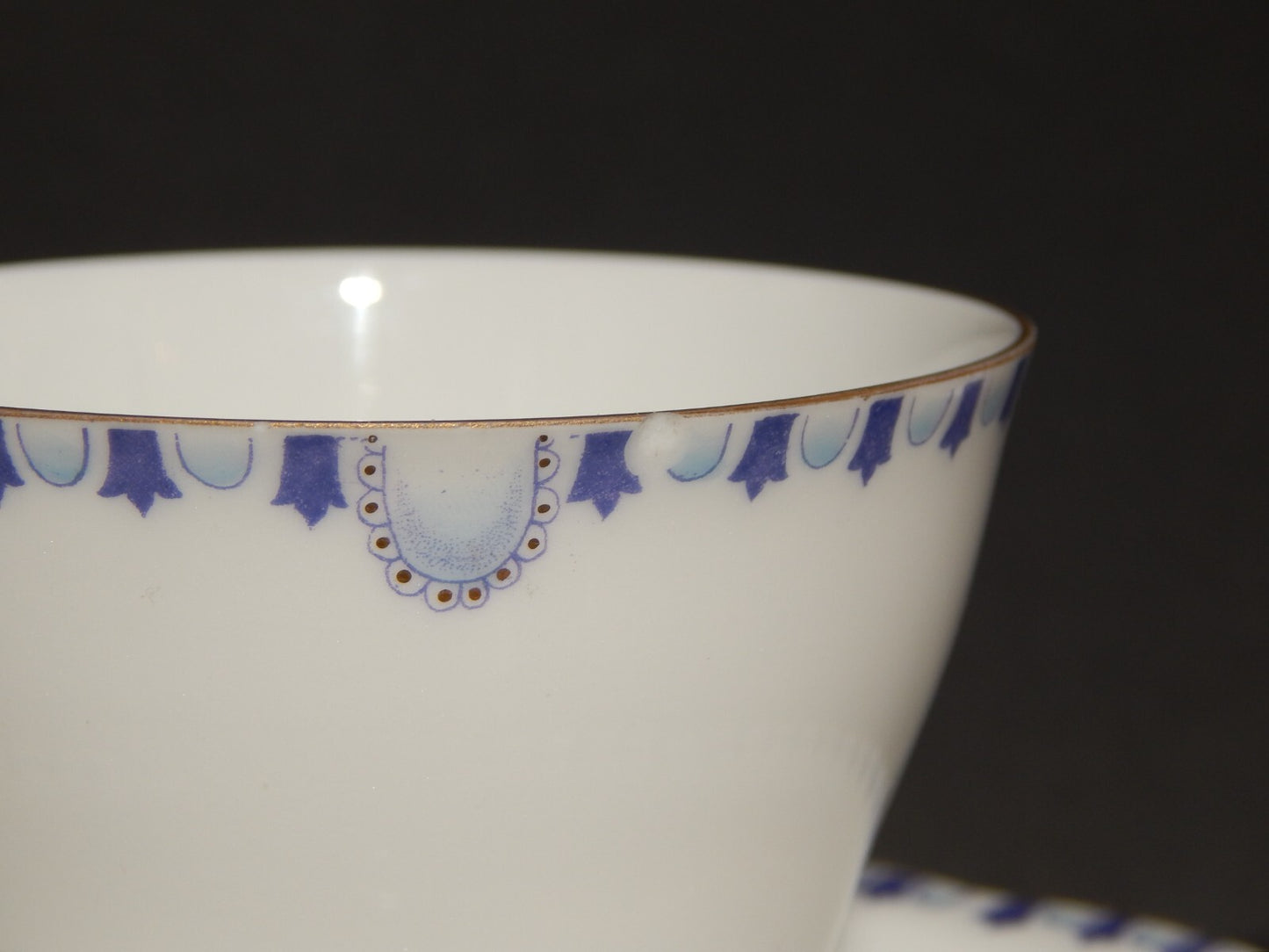 ANTICA LIBERTY DEL 1910 TAZZA PORCELLANA J.Z.& CO PRE-ROSENTHAL DIFETTO