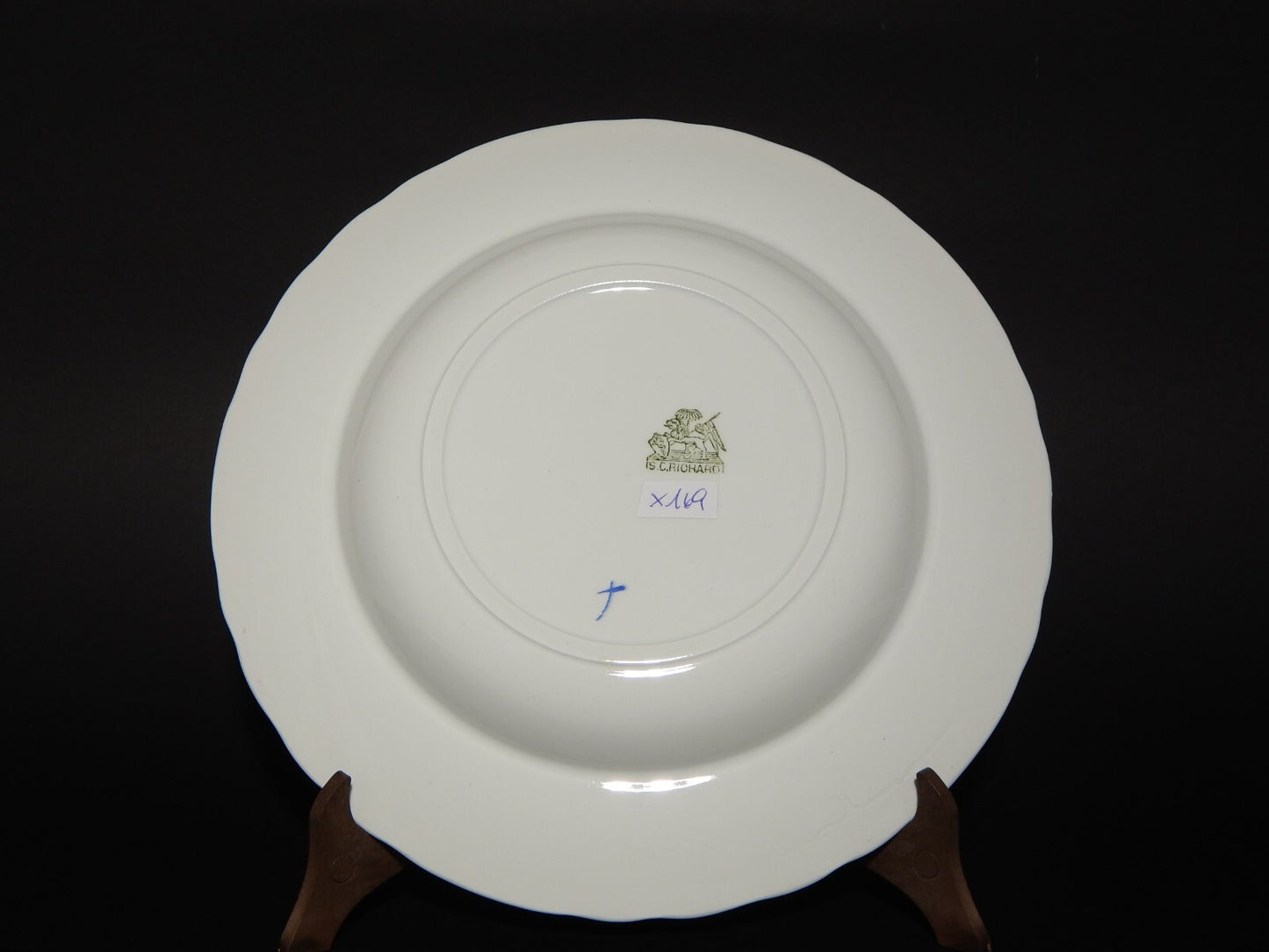 ANTICO RARO SERVIZIO PIATTI CERAMICA BIANCA PROFILO BLU RICHARD MILANO PRIMO 900