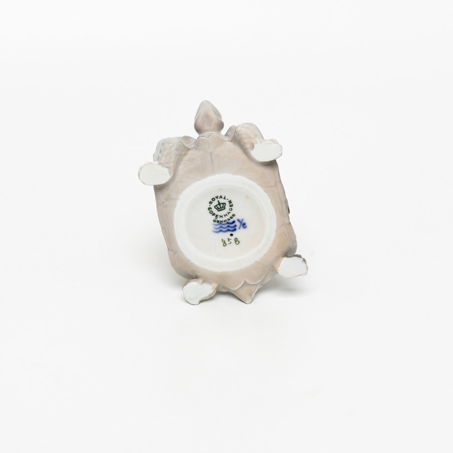 STATUINA PORCELLANA ROYAL COPENHAGEN "Fauno su Tartaruga" 858 CM 9x9x6 DIFETTO
