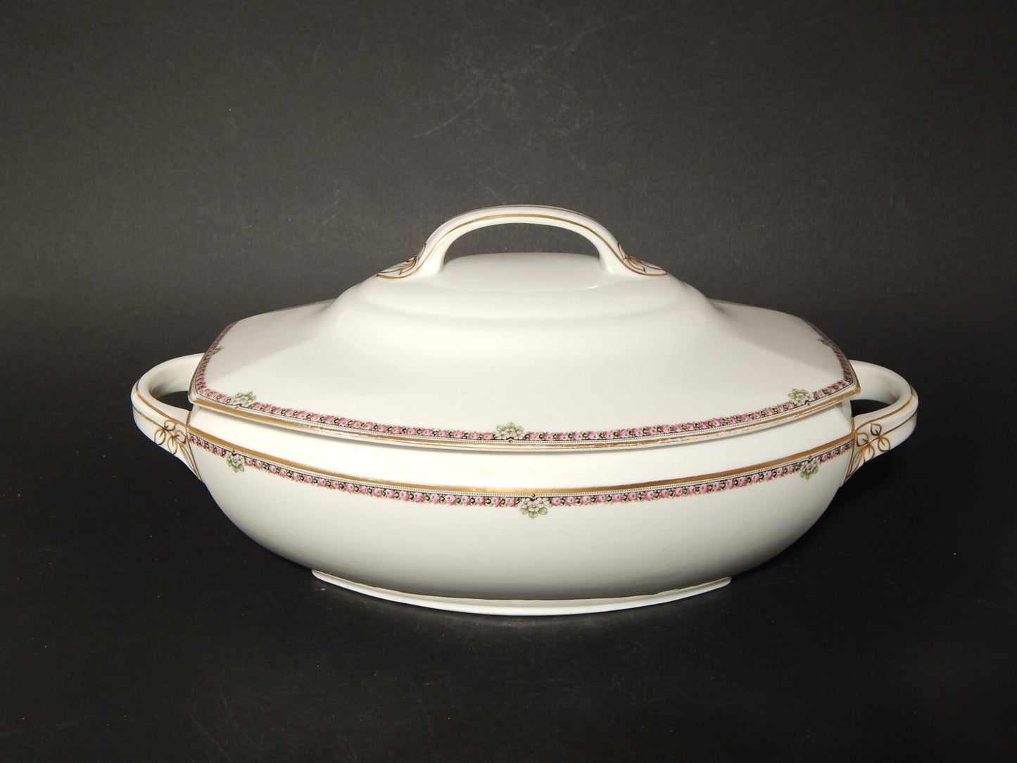 ANTICA ART DECO ZUPPIERA CENTROTAVOLA PORCELLANA HEINRICH &CO BAVARIA LA FAYETTE