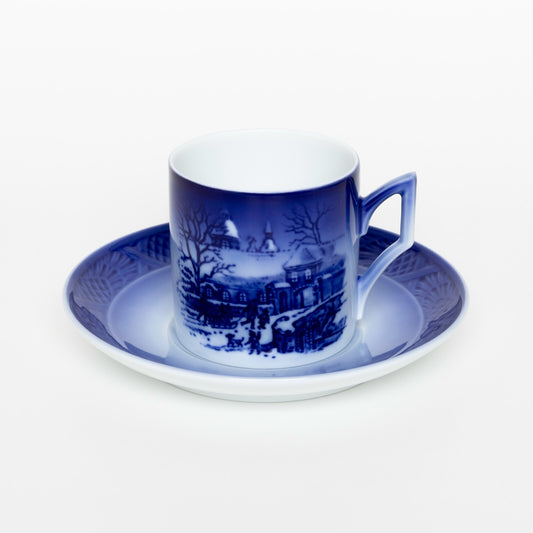 ROYAL COPENHAGEN PORCELLANA TAZZA DI NATALE 1995 CON SCATOLA ORIGINALE CM 7