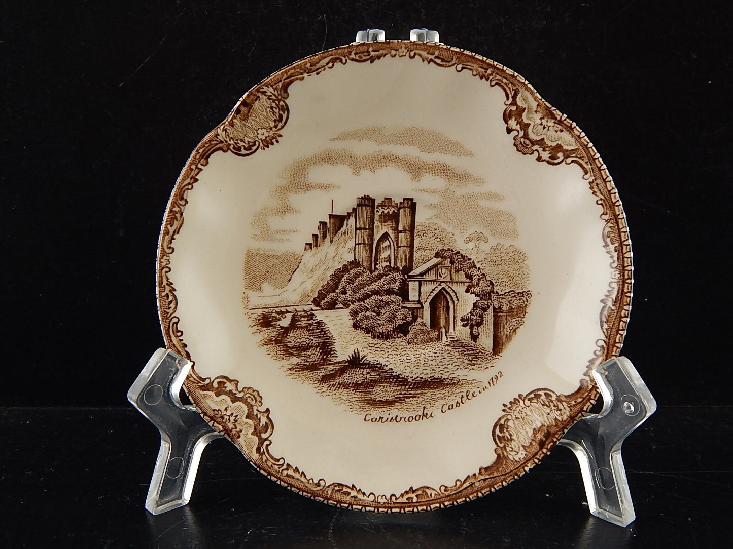 VINTAGE JOHNSON BROS OLD BRITAIN CASTLE TAZZINA CAFFE SEMI-PORCELLANA DIFETTO