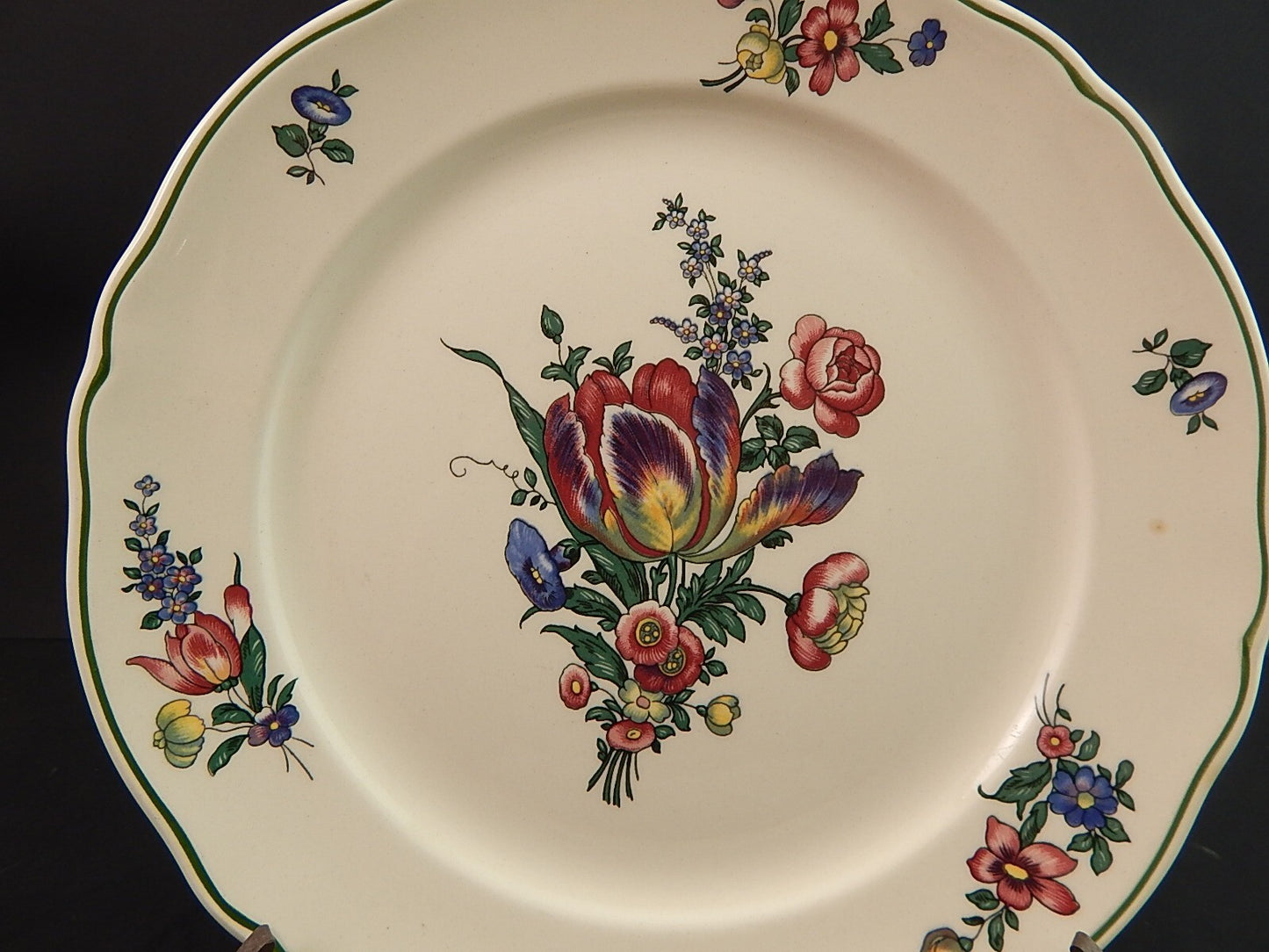 VINTAGE RARO PIATTO CERAMICA VECCHIA STRASBURGO VILLEROY&BOCH #1126