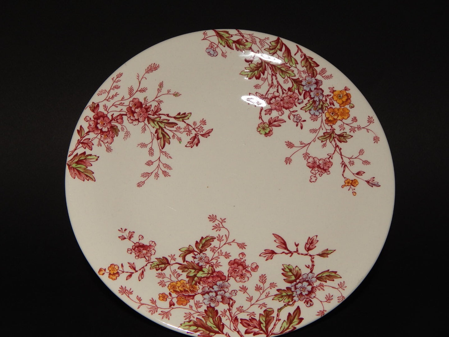 ANTICA ALZATA CENTROTAVOLA BOOTHS WASHINGTON SEMI-PORCELLANA INGLESE FIORI ROSA