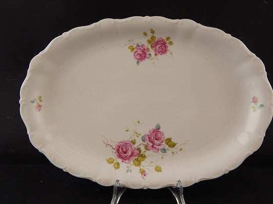 ANTICO VASSOIO PIATTO OVALE PORCELLANA SELTMANN WEIDEN BAVARIA THERESIA ROSE