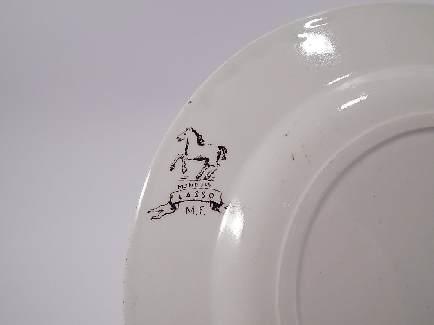 ANTICO PIATTO CERAMICA MUSSO VEDOVA BESIO MONDOVI' META'800 OLD FAIENCE PLATE