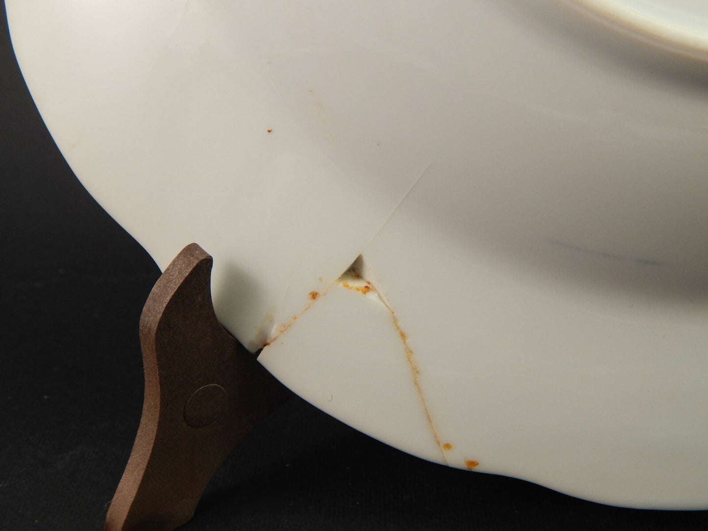 VINTAGE BLUE DANUBE LOTTO 3 PIATTI PORCELLANA TEDESCA BIANCA BLU CON DIFETTI