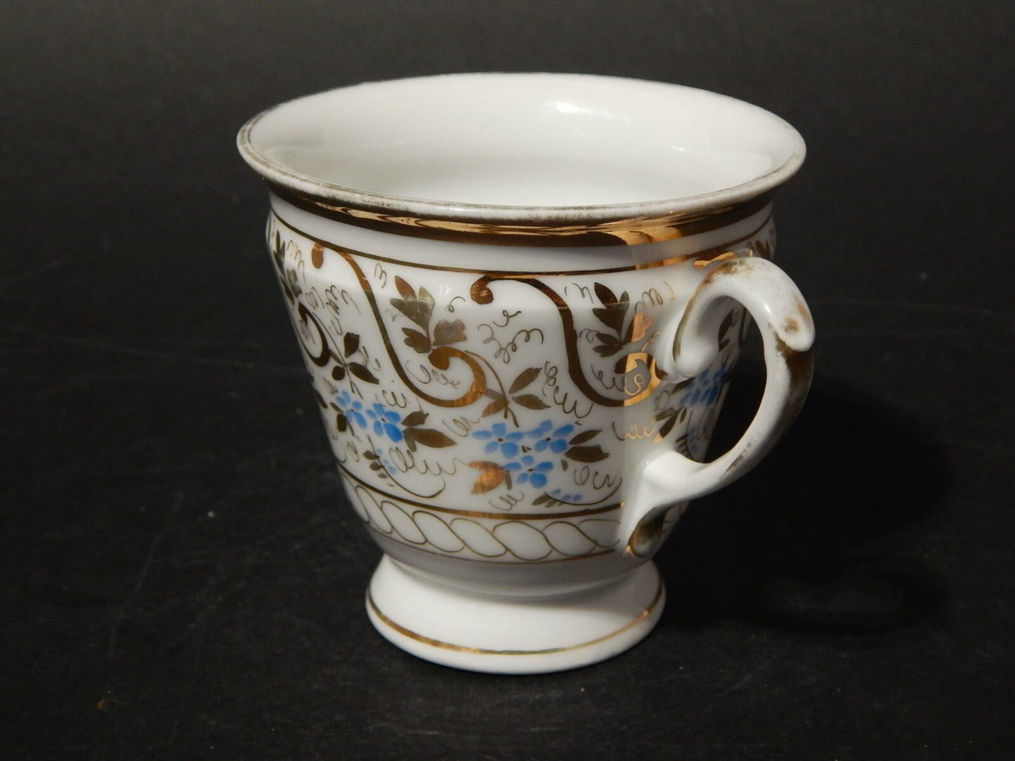 ANTICA TAZZA IMPERO PORCELLANA VECCHIO PARIGI DIPINTA PRIMO 800 ORO ZECCHINO