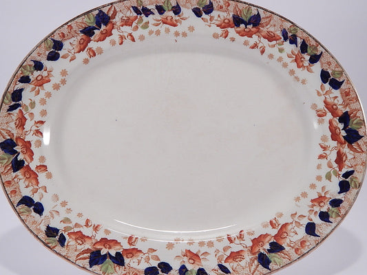 ANTICA RAVIERA VASSOIO GRANDE PORCELLANA BRITISH ANCHOR POTTERY 1890 LONGTON