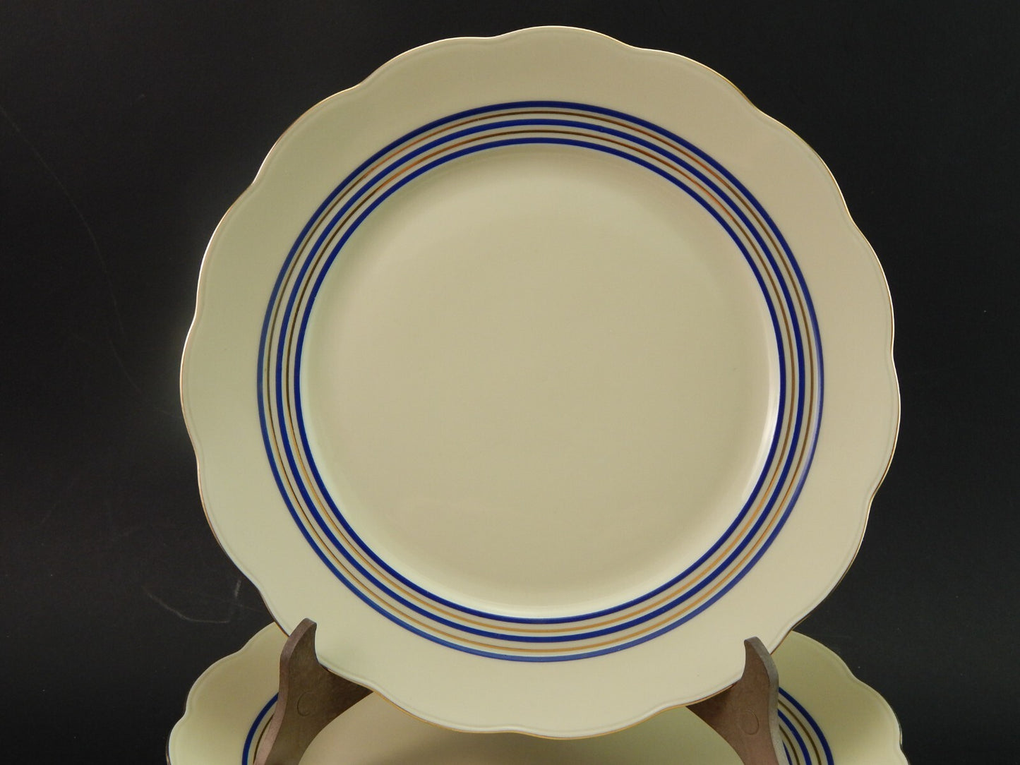 ANTICO DEL 1931 ART DECO SERVIZIO 6 PIATTI PIANI PORCELLANA MITTERTEICH BAVARIA