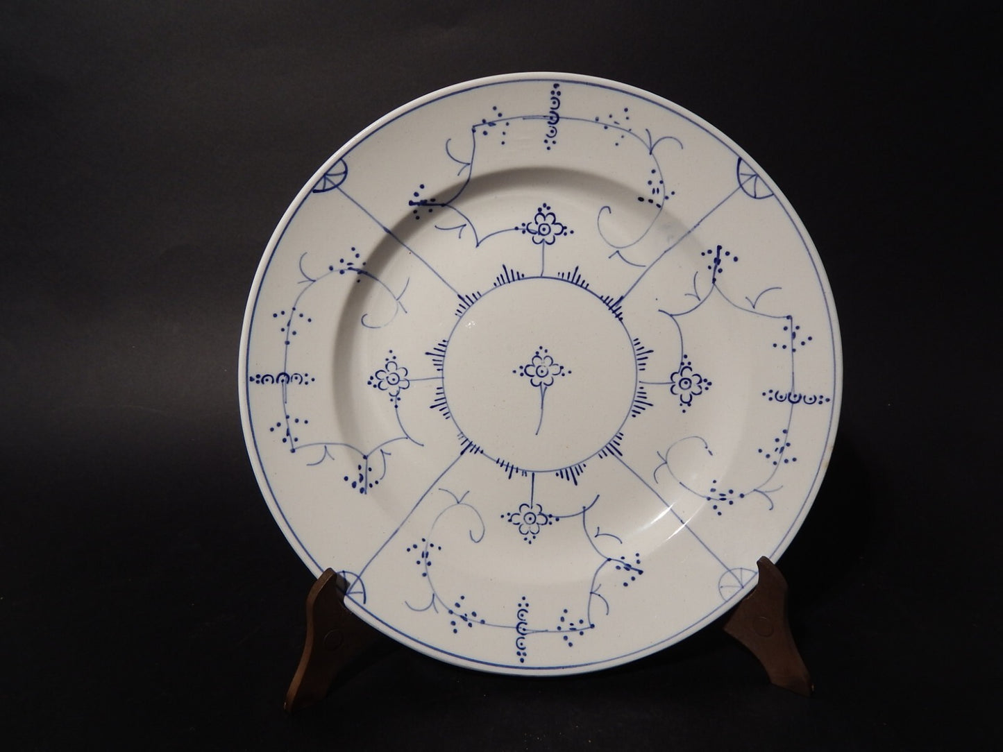 ANTICO FINE '800 PIATTO PIANO PORCELLANA VILLEROY&BOCH DRESDEN SAXONY