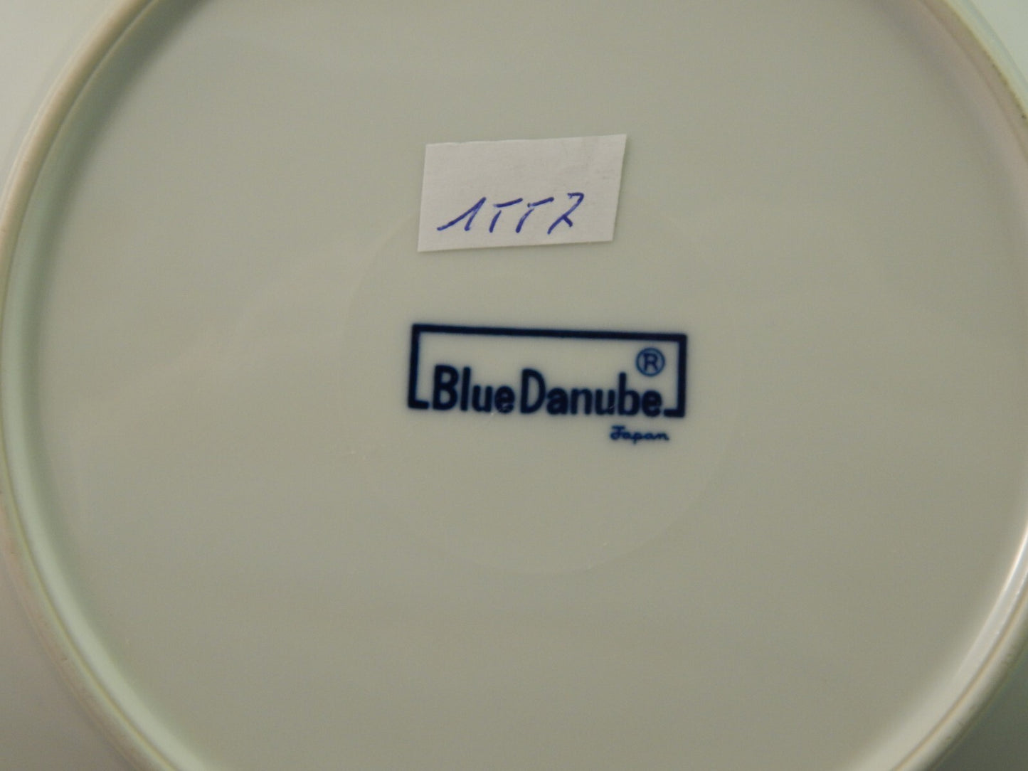 VINTAGE BLUE DANUBE LOTTO 3 PIATTI PORCELLANA TEDESCA BIANCA BLU CON DIFETTI