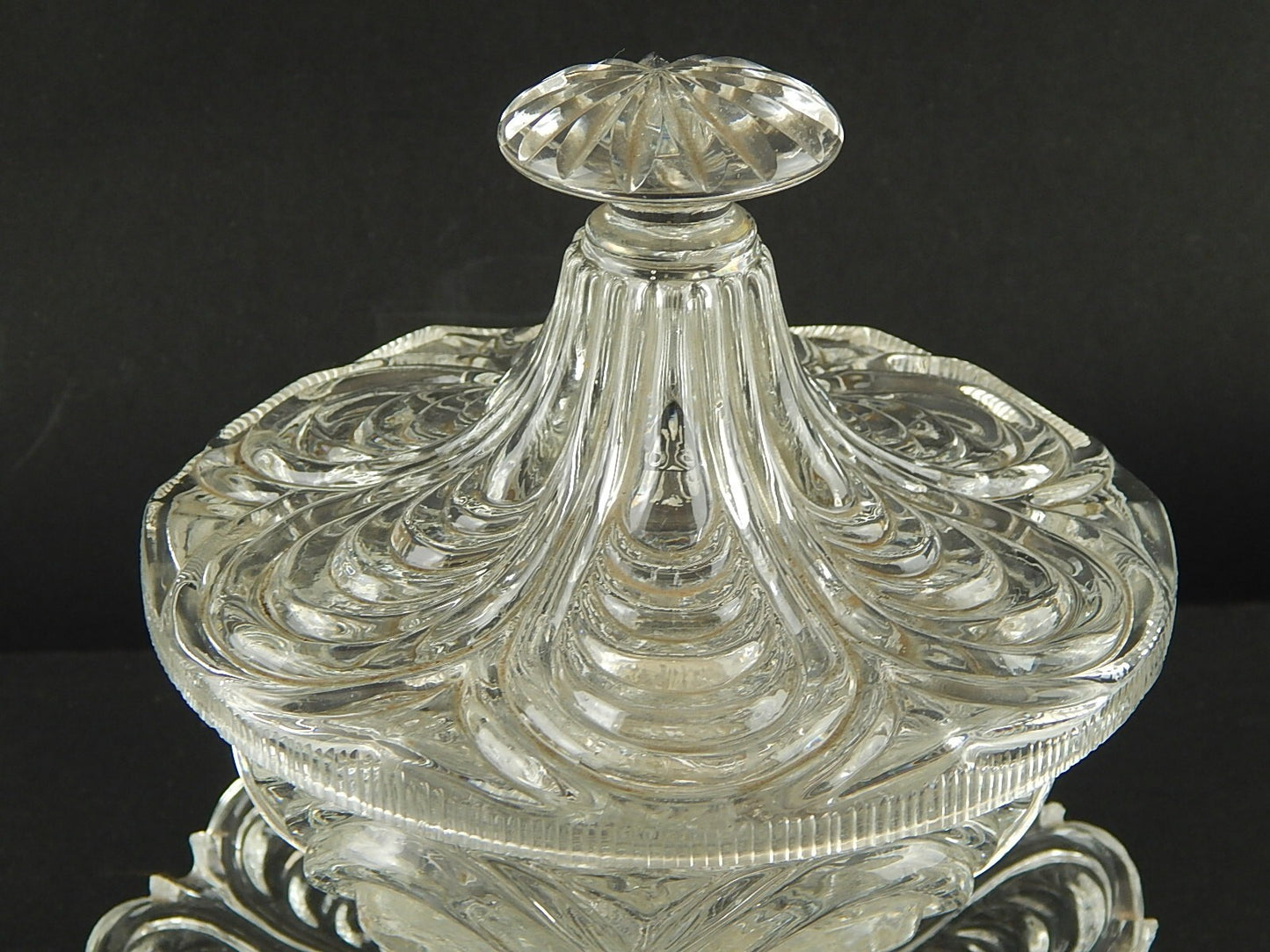 ANTICA PRIMO 800 ORIGINALE PREZIOSO PORTA BONBONS CENTROTAVOLA IN VETRO