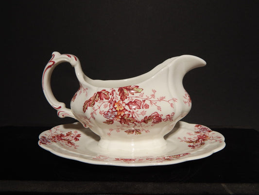 ANTICA SALSIERA BOOTHS DECORO WASHINGTON SEMI-PORCELLANA INGLESE DIFETTI